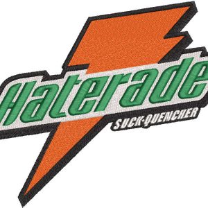 Haterade suck quencher logo embroidery design