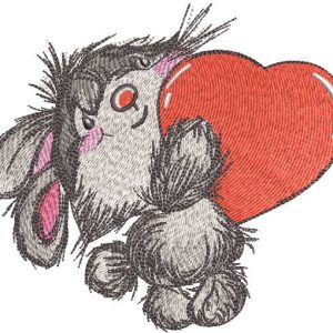 Heart symbol of my love embroidery design