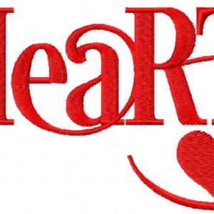 Heart with heart embroidery design