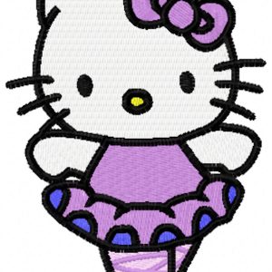 Hello Kitty Ballerina embroidery design