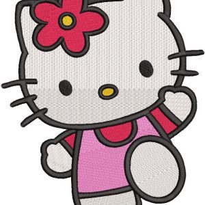 Hello Kitty dancing embroidery design