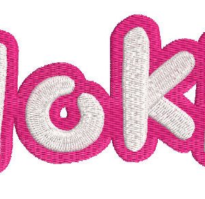 Hello Kitty logo embroidery design