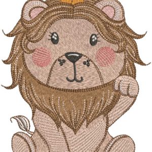 Hello lion king embroidery design