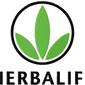 Herbalife classic logo embroidery design