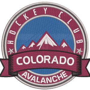 Hockey club colorado avalanche logo embroidery design