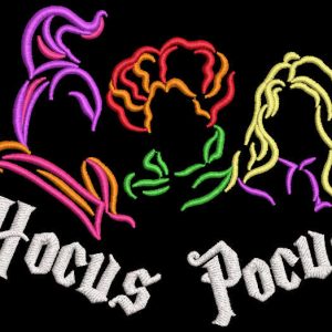 Hocus pocus embroidery design