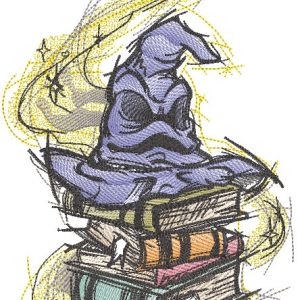 Hogwarts Sorting Hat embroidery design