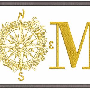 Home Compass embroidery design