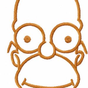 Homer Simpson embroidery design