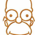 Homer Simpson embroidery design
