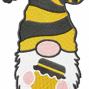 Honey gnome embroidery design