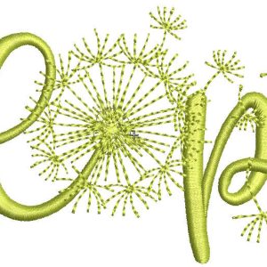 Hope dandelion embroidery design