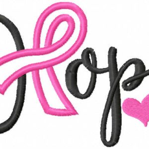 Hope embroidery design
