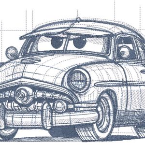 Hudson Hornet embroidery design