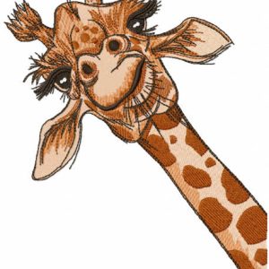 I giraffe embroidery design