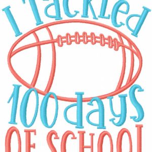 I tackled 100 days of school embroidery design