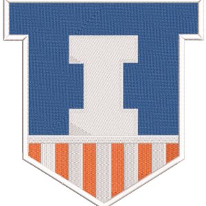 Illinois Fighting Illini Victory Shield embroidery design