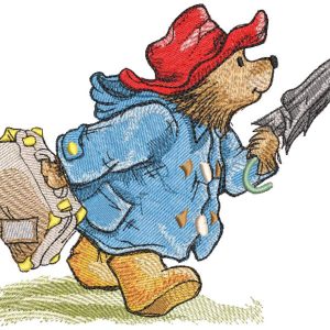 In a hurry vintage Bear embroidery design