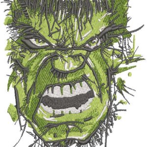 Incredible Hulk art embroidery design