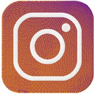 Instagram colored logo embroidery design