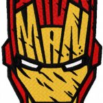 Iron Maan mask embroidery design