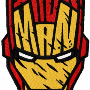 Iron Maan mask embroidery design
