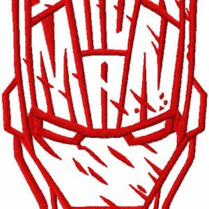 Iron Man stylish helmet embroidery design