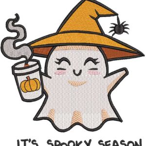 It's spooky season embroidery design