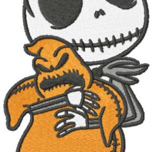 Jack lock shock barrel embroidery design