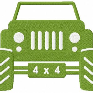 Jeep 4 x 4 embroidery design