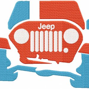 Jeep trip embroidery design