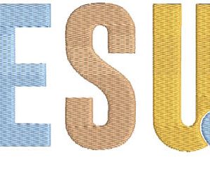 Jesus love embroidery design