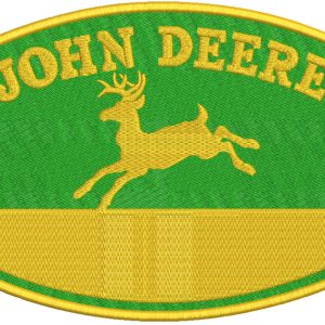 John Deere name badge embroidery design