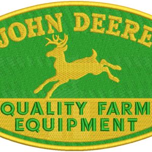 John Deere quality farm equipment embroidery design