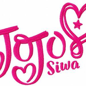 Jojo siwa logo embroidery design
