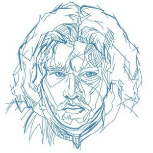 Jon Snow art embroidery design