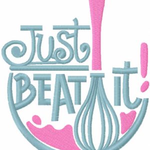 Just beat it embroidery design
