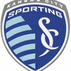 Kansas City Sporting logo embroidery design