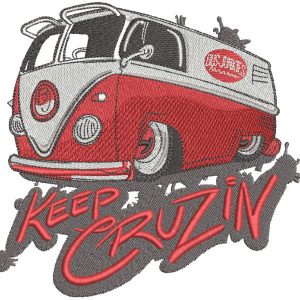 Keep cruzin embroidery design