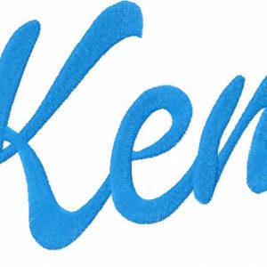 Ken name embroidery design