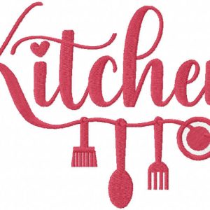 Kitchen love embroidery design