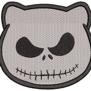 Kitty Jack Skeleton embroidery design