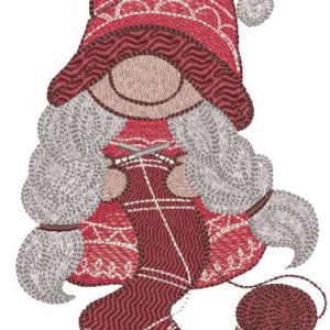 Knitting dwarf embroidery design
