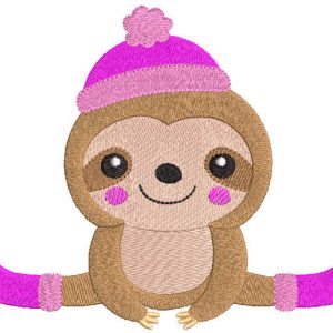 Koala autumn sport embroidery design