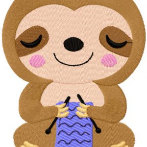 Koala knitter embroidery design