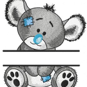 Koala split embroidery design