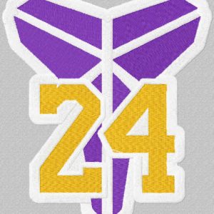 Kobe Bryant 24 embroidery design
