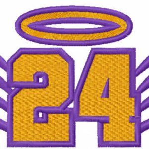 Kobe Bryant Angel Wings embroidery design