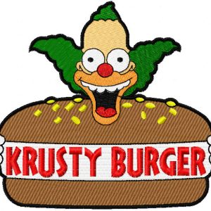 Krusty burger embroidery design