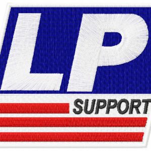 LP Support logo embroidery design